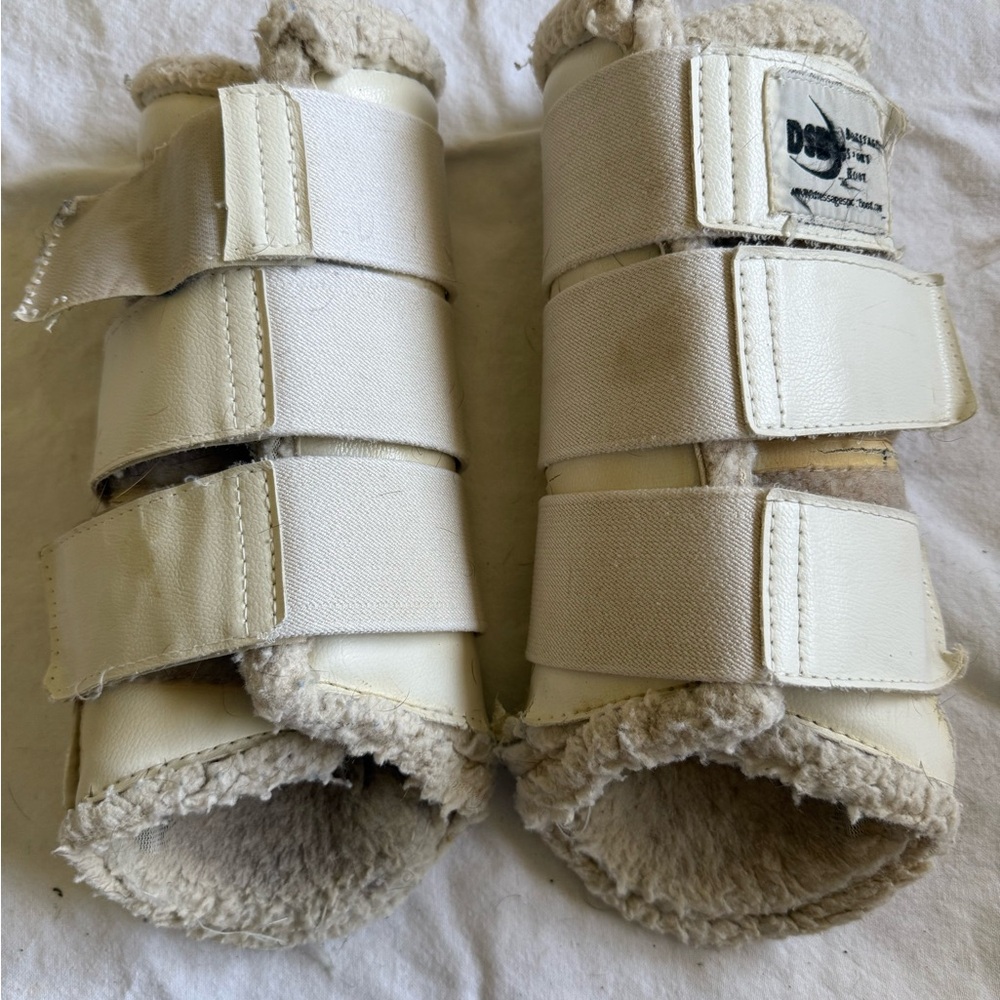 White Dressage Sport Boots, Sz L